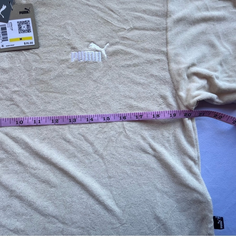 Puma Beige Tee with White Logo - Picture 5 of 6